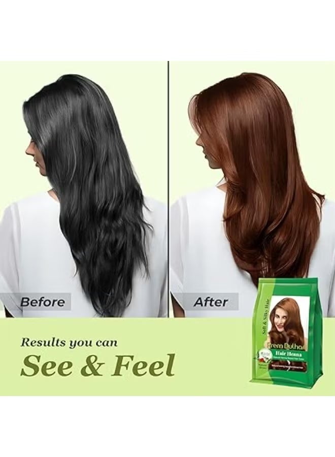 بريم دولهان حناء طبيعية للشعر البني الطبيعي بني 125 جرام - Image 3